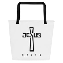 Load image into Gallery viewer, JESUS SAVES // Large Tote Bag
