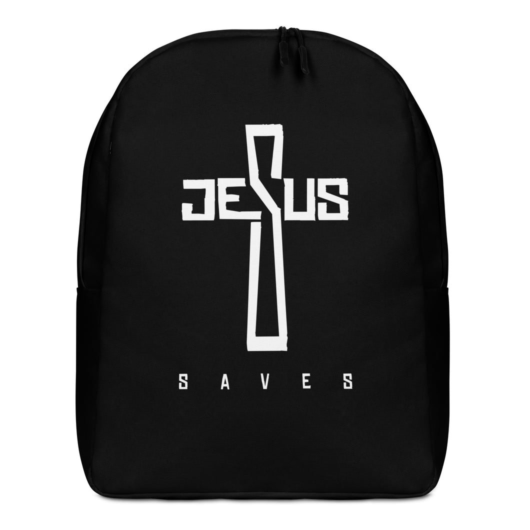 JESUS SAVES // Black Backpack