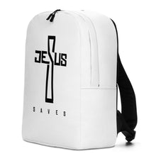 Load image into Gallery viewer, JESUS SAVES // White Backpack
