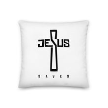 Load image into Gallery viewer, JESUS SAVES // BLACK &amp; WHITE // Premium Pillow
