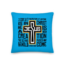 Load image into Gallery viewer, JESUS SAVES // RED &amp; BLUE // Premium Pillow
