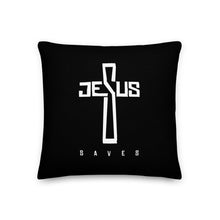 Load image into Gallery viewer, JESUS SAVES // BLACK &amp; WHITE // Premium Pillow
