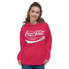 Load image into Gallery viewer, ENJOY CHEMTRAILS // Deluxe Unisex Hoodie // CORAL RED
