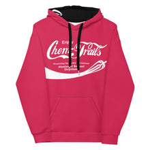 Load image into Gallery viewer, ENJOY CHEMTRAILS // Deluxe Unisex Hoodie // CORAL RED
