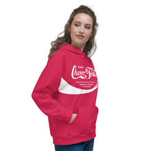 Load image into Gallery viewer, ENJOY CHEMTRAILS // Deluxe Unisex Hoodie // CORAL RED
