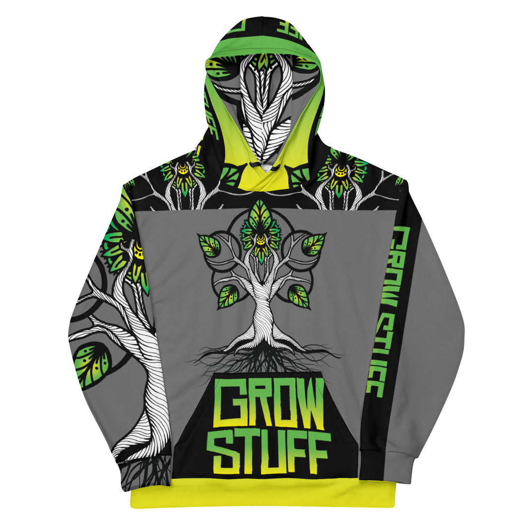 GROW STUFF // All Over Print // Unisex Hoodie