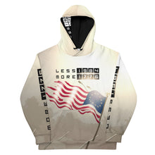 Load image into Gallery viewer, LESS 1984 MORE 1776 // All Over Print // Unisex Hoodie
