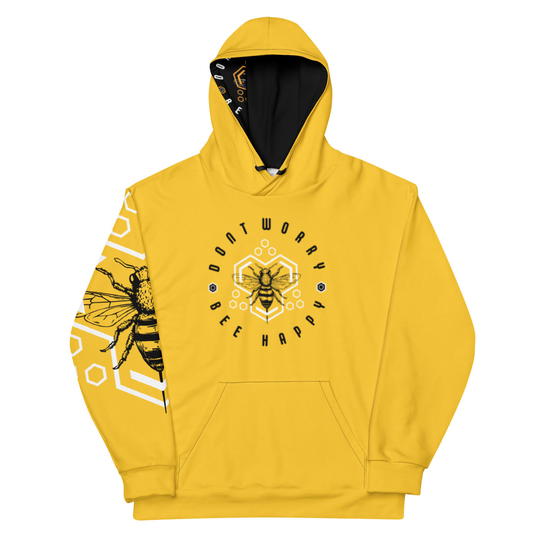 DON'T WORRY BEE HAPPY // All Over Print // Unisex Hoodie