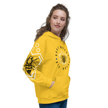 Load image into Gallery viewer, DON&#39;T WORRY BEE HAPPY // All Over Print // Unisex Hoodie
