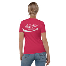 Load image into Gallery viewer, ENJOY CHEMTRAILS // Women&#39;s T-shirt // CORAL RED
