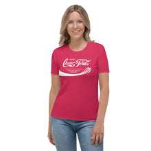 Load image into Gallery viewer, ENJOY CHEMTRAILS // Women&#39;s T-shirt // CORAL RED
