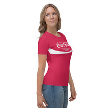 Load image into Gallery viewer, ENJOY CHEMTRAILS // Women&#39;s T-shirt // CORAL RED
