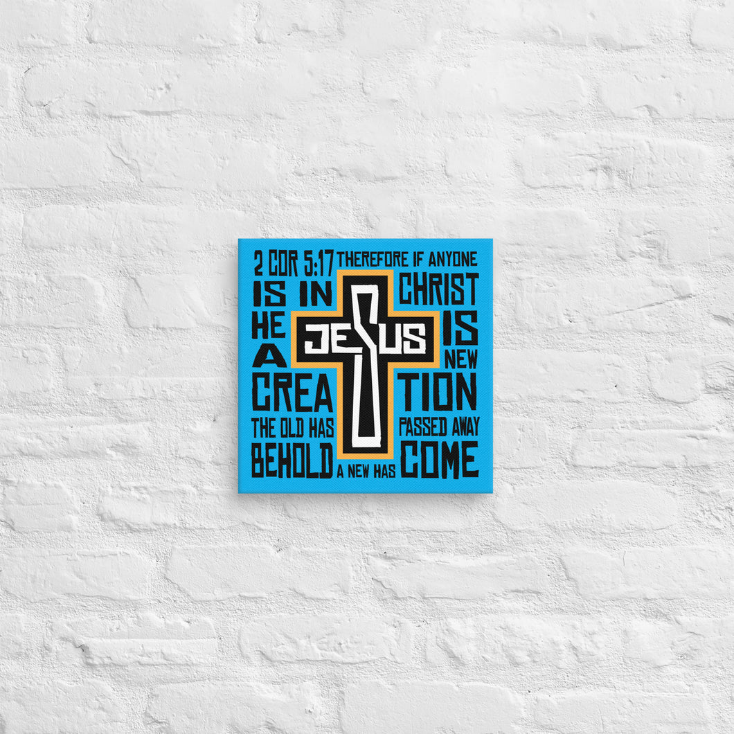 JESUS SAVES // BLUE // 12x12 Canvas