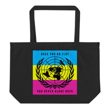 Load image into Gallery viewer, ONCE YOU GO FLAT // Large organic tote bag
