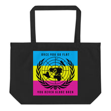 Load image into Gallery viewer, ONCE YOU GO FLAT // Large organic tote bag
