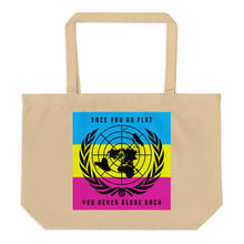 Load image into Gallery viewer, ONCE YOU GO FLAT // Large organic tote bag
