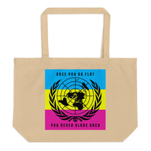 Load image into Gallery viewer, ONCE YOU GO FLAT // Large organic tote bag
