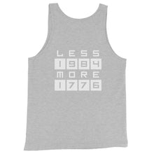 Load image into Gallery viewer, LESS 1984 MORE 1776 // Non Gradient // Unisex Tank Top
