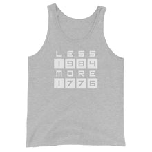 Load image into Gallery viewer, LESS 1984 MORE 1776 // Non Gradient // Unisex Tank Top
