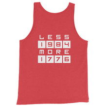 Load image into Gallery viewer, LESS 1984 MORE 1776 // Non Gradient // Unisex Tank Top
