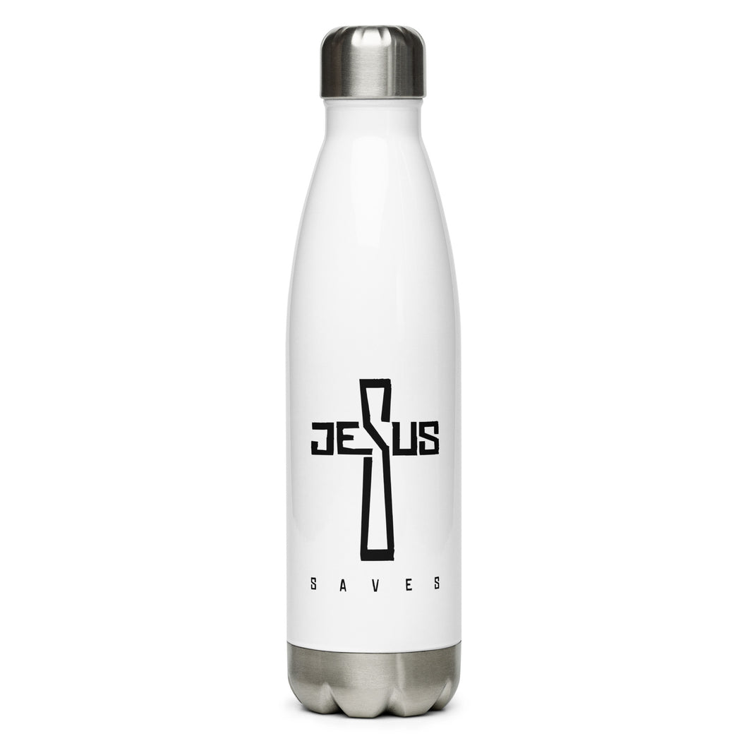 JESUS SAVES // Stainless steel water bottle