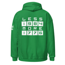 Load image into Gallery viewer, LESS 1984 MORE 1776 // Non GRADIENT// Unisex Hoodie
