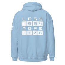 Load image into Gallery viewer, LESS 1984 MORE 1776 // Non GRADIENT// Unisex Hoodie
