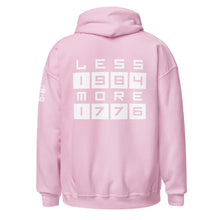 Load image into Gallery viewer, LESS 1984 MORE 1776 // Non GRADIENT// Unisex Hoodie
