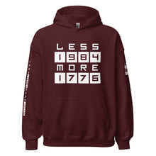 Load image into Gallery viewer, LESS 1984 MORE 1776 // Non GRADIENT// Unisex Hoodie
