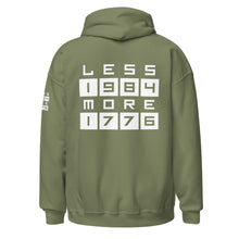 Load image into Gallery viewer, LESS 1984 MORE 1776 // Non GRADIENT// Unisex Hoodie
