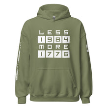 Load image into Gallery viewer, LESS 1984 MORE 1776 // Non GRADIENT// Unisex Hoodie
