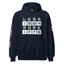 Load image into Gallery viewer, LESS 1984 MORE 1776 // Non GRADIENT// Unisex Hoodie
