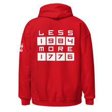 Load image into Gallery viewer, LESS 1984 MORE 1776 // Non GRADIENT// Unisex Hoodie
