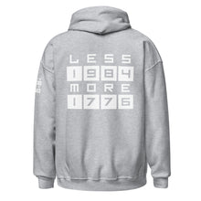 Load image into Gallery viewer, LESS 1984 MORE 1776 // Non GRADIENT// Unisex Hoodie
