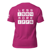 Load image into Gallery viewer, LESS 1984 MORE 1776 // Non Gradient // Unisex t-shirt
