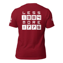 Load image into Gallery viewer, LESS 1984 MORE 1776 // Non Gradient // Unisex t-shirt
