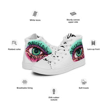 Load image into Gallery viewer, REAL EYES REALIZE REAL LIES // Women’s high top canvas shoes
