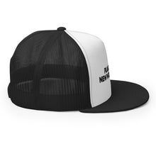 Load image into Gallery viewer, PLANDEMIC = NEW WORLD ORDER // Trucker Hat // on light
