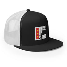 Load image into Gallery viewer, MUZZLE UP SLAVES // Trucker hat // On dark + color
