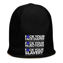 Load image into Gallery viewer, FUCK YOUR SLAVERY // FYS // BEANIE All-Over Print
