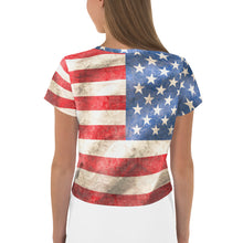 Load image into Gallery viewer, AMERICAN FLAG -- Crop Tee
