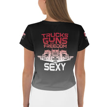 Load image into Gallery viewer, TRUCKS GUNS &amp; FREEDOM -- Crop Tee
