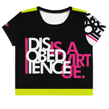 Load image into Gallery viewer, DISOBEDIENCE IS A VIRTUE - Crop Tee
