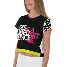 Load image into Gallery viewer, DISOBEDIENCE IS A VIRTUE - Crop Tee
