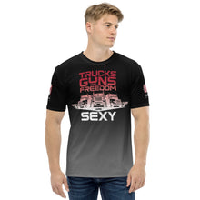 Load image into Gallery viewer, TRUCKS GUNS &amp; FREEDOM -- DELUXE Men&#39;s T-shirt
