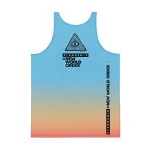 Load image into Gallery viewer, PLANDEMIC = NEW WORLD ORDER // DELUXE Unisex Tank Top
