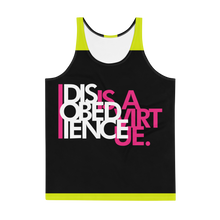 Load image into Gallery viewer, DISOBEDIENCE IS A VIRTUE - Unisex Tank Top
