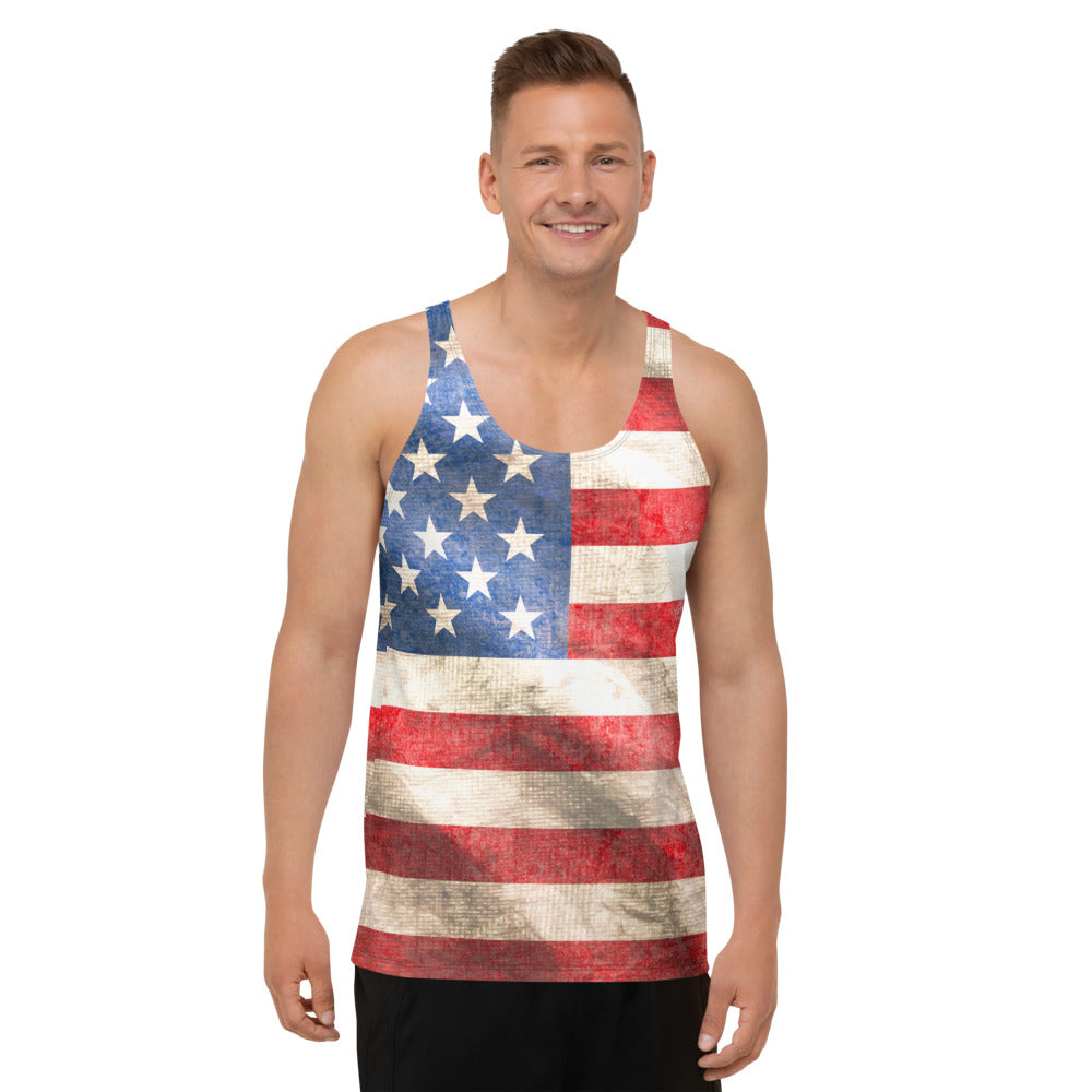 AMERICAN FLAG -- Unisex Tank Top