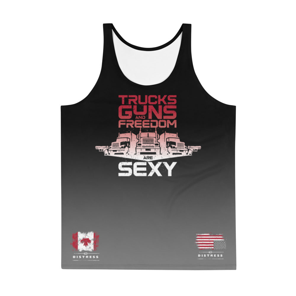 TRUCKS GUNS & FREEDOM -- Unisex Tank Top