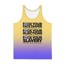 Load image into Gallery viewer, FUCK YOUR SLAVERY // FYS // Unisex Tank Top // All-over-print
